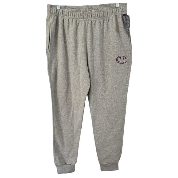 NWT Champion Light Gray C Logo Men’s Fleece Lined Powerblend Joggers Size XL - Picture 1 of 7